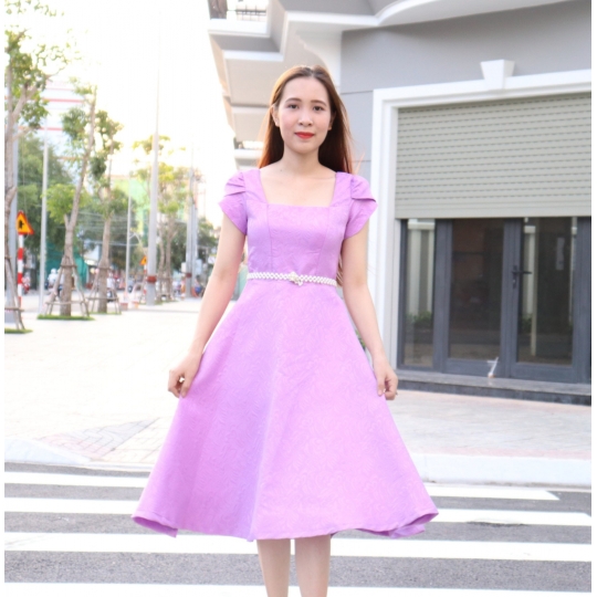 Đầm xoè gấm