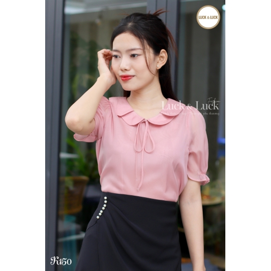 Sơ mi cổ sen - Màu Hồng