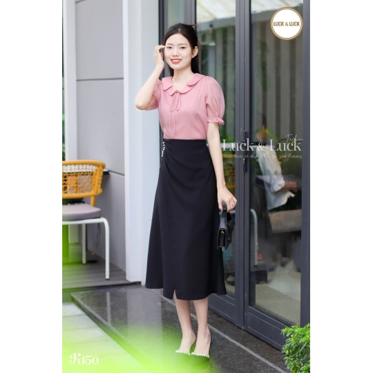 Sơ mi cổ sen - Màu Hồng
