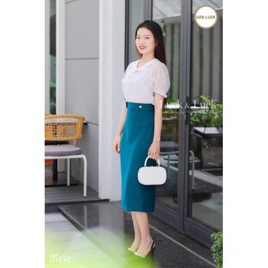 Sơ mi cổ sen - Màu Trắng