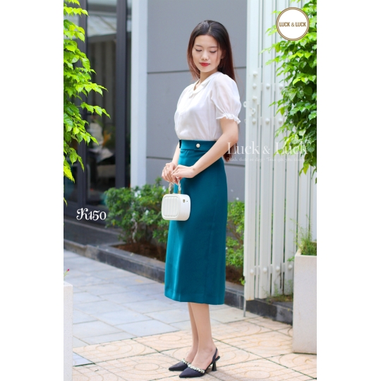 Sơ mi cổ sen - Màu Trắng