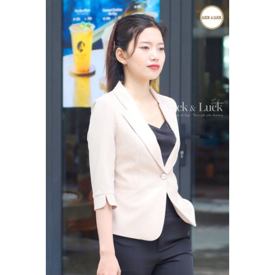 Áo vest tay lỡ - Màu Kem