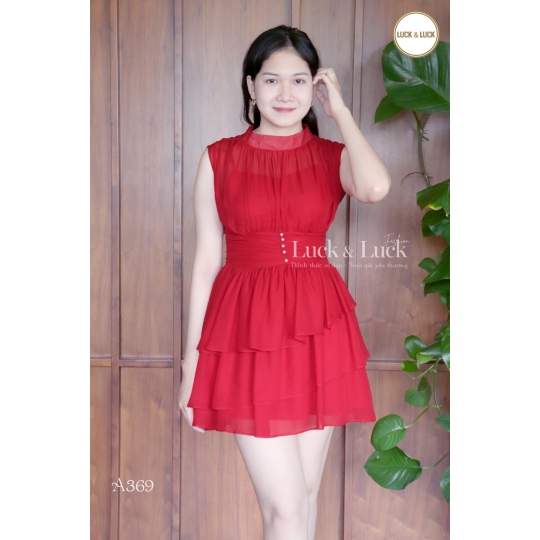 Đầm suông sát nách 3 tầng