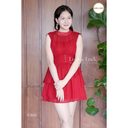 Đầm suông sát nách 3 tầng