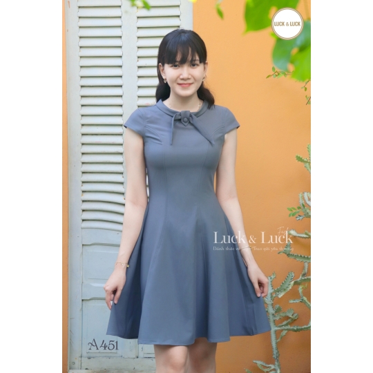 Đầm form A - Màu Xám