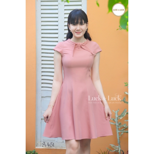Đầm form A - Màu Hồng