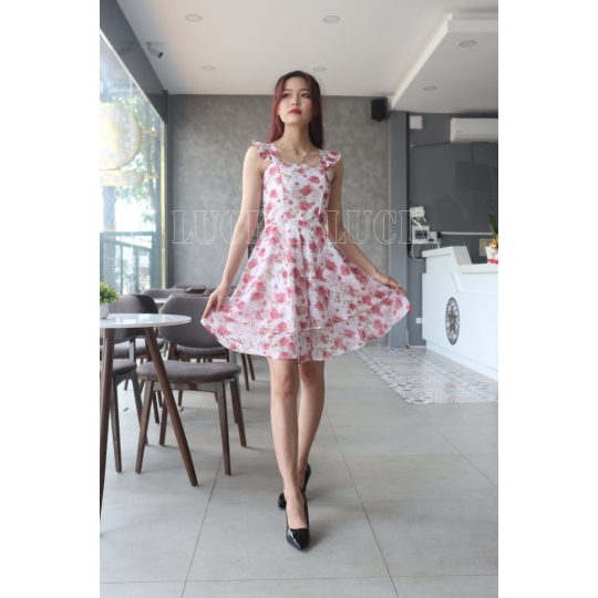 ĐẦM XOÈ HOA 2 DÂY PHỐI BÈO TAY